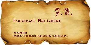 Ferenczi Marianna névjegykártya